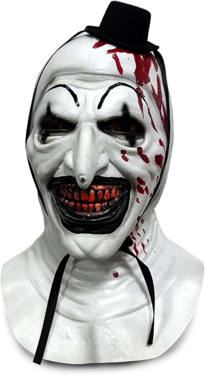 Terrifier Clown Mask Scary Joker Killer Halloween Masks Horror, Adult Scary Killer Clown Joker Halloween Costume