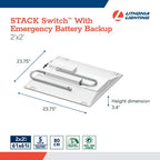 Lithonia Lighting 2x2 LED Troffer Light, Includes Emergency Battery Backup