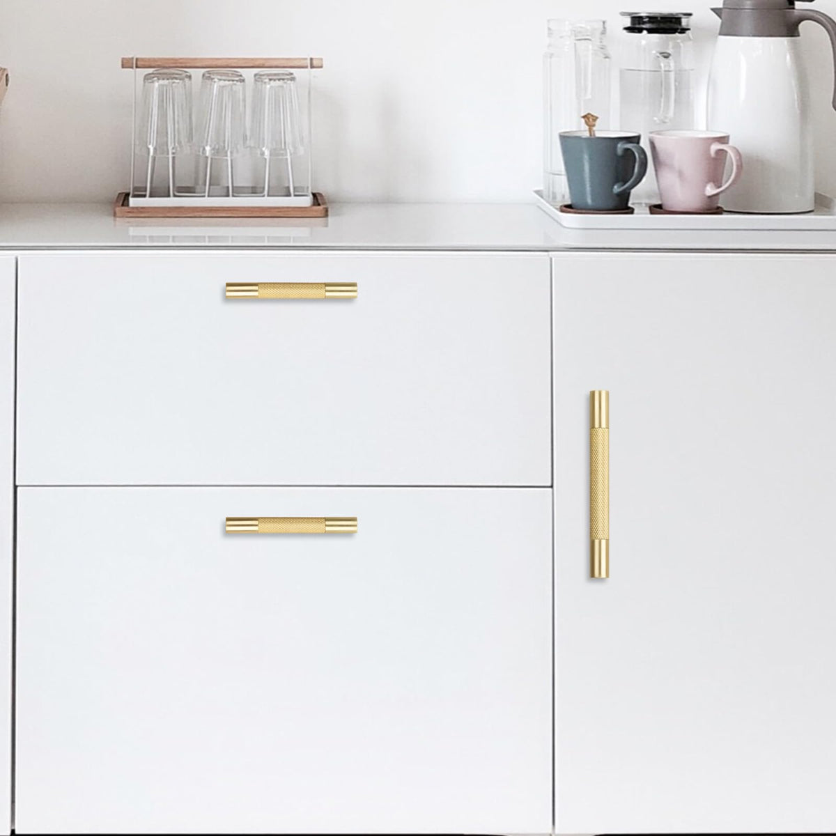 10 Pack 5 Inch Brushed Brass Kitchen Cabinet Handles