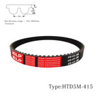 EASYLING Power 415-5M-25 Endless Loop Rubber 5M Synchronous Belt
