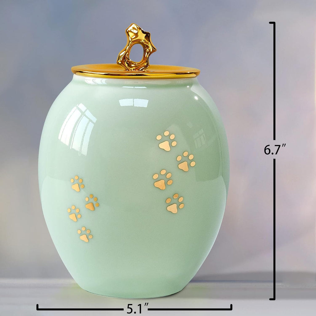 Medium Pet Urns for Dogs Ashes, Ceramics Pet Urn for Cat Ashes