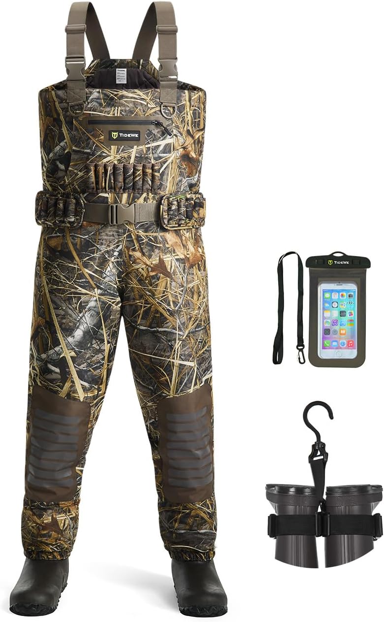 Breathable Chest Waders, Waterproof Insulated Hunting Waders | 1600G Boots & 200G Insulated Lining, Sealed Seams