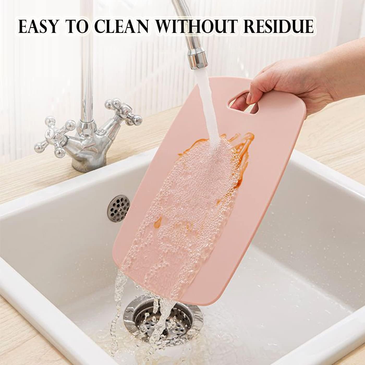 Cutting Boards for Kitchen,Plastic Cutting Board Set of 3, Thick Chopping Boards for Meat, Veggies, Fruits, with Easy