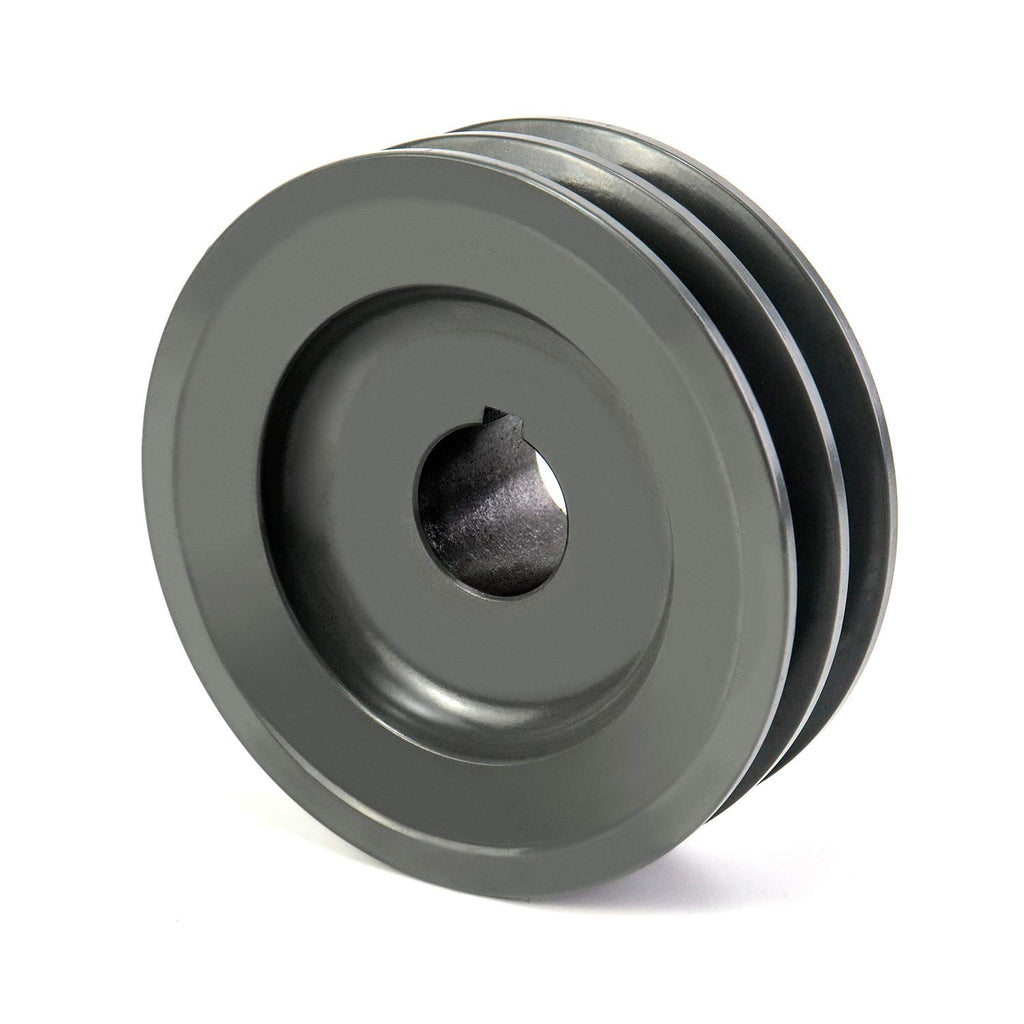 QWORK Double Groove Web Sheaves, 4.25"OD 1" Bore V-Belt Sheave for V-Belt, 2AK44-1