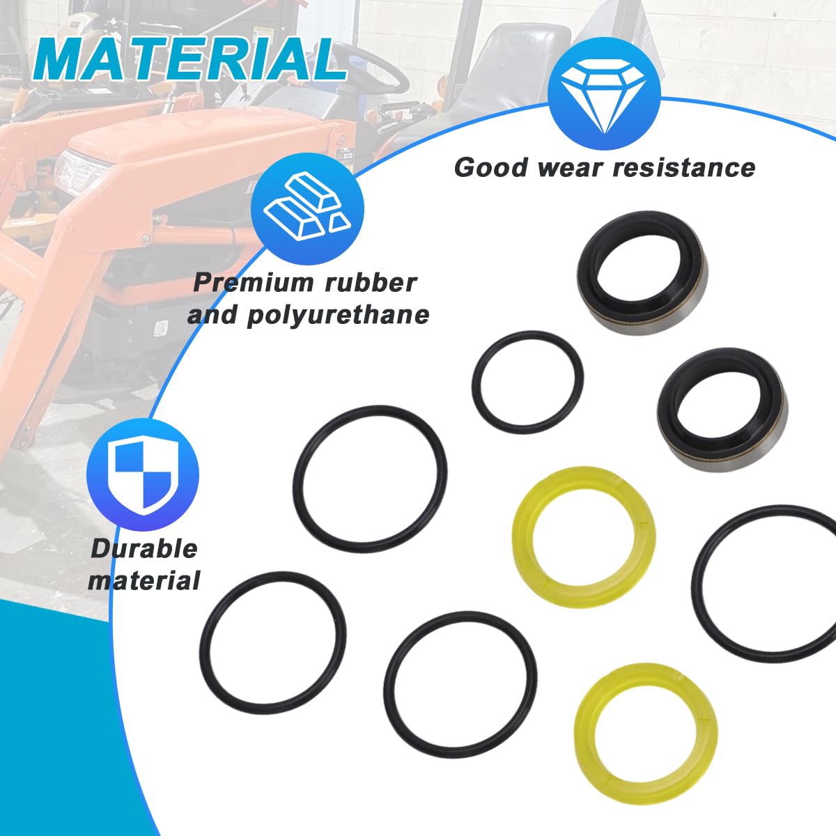 AUTOVIC Steering Cylinder Seal Kit for Kubota H12200 BX Series