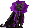 Cat Cape Vampire Cloak Halloween Dog Costume Pet Cosplay Apparel Outfit Decor Accessories for Puppy Kitten, Black and