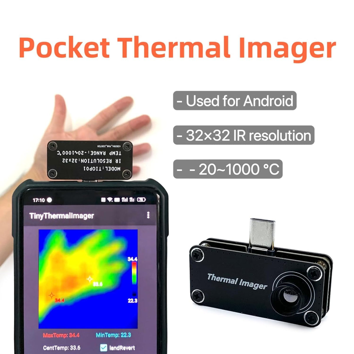 TIOP01 Type-C Thermal Camera for Android 32x32