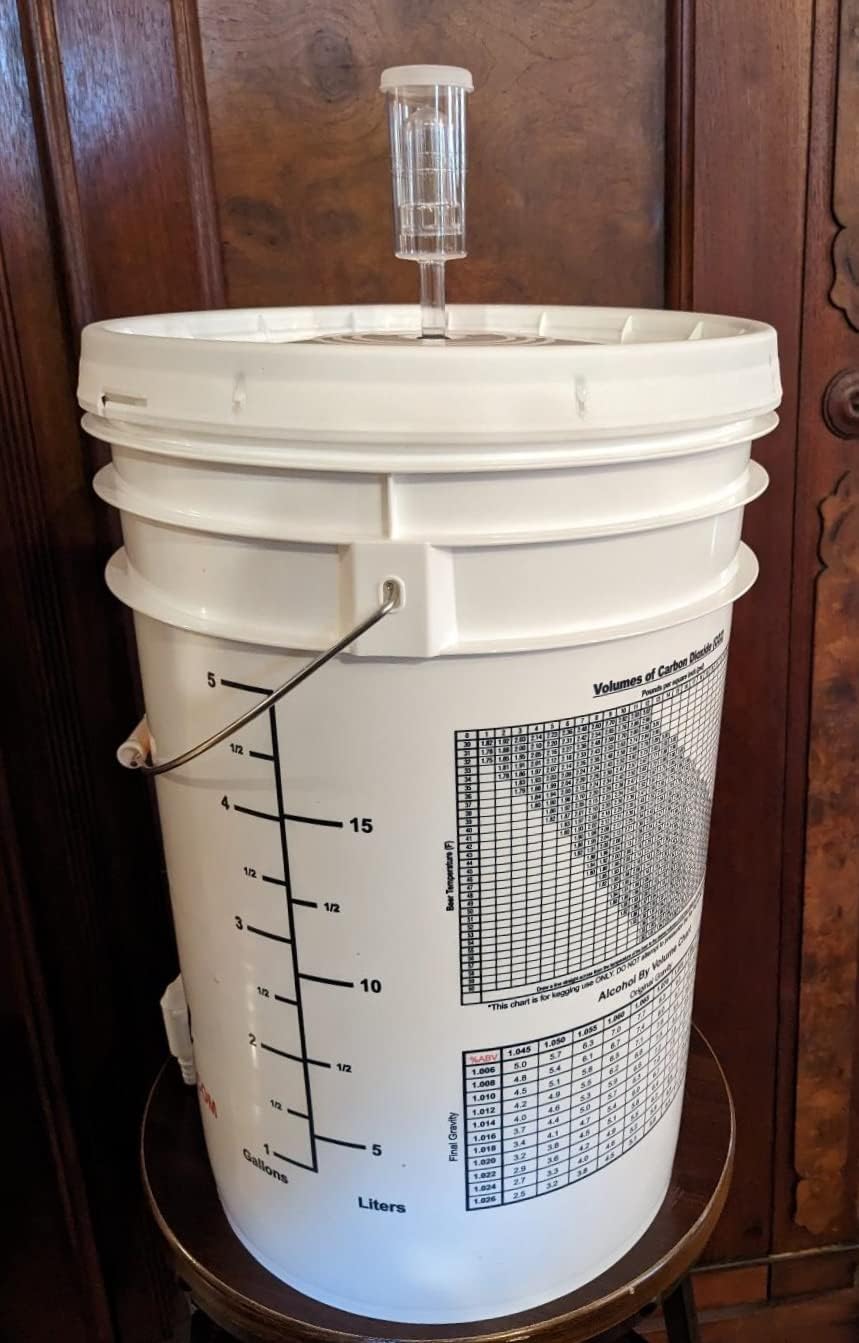 FERMENTING BUCKET KIT 2 PACK 6.5 GAL WINE OR BEER MAKING EQUIPMENT KITS w/LIDS + AIRLOCKS – FERMENTERS FOR BEER WINE