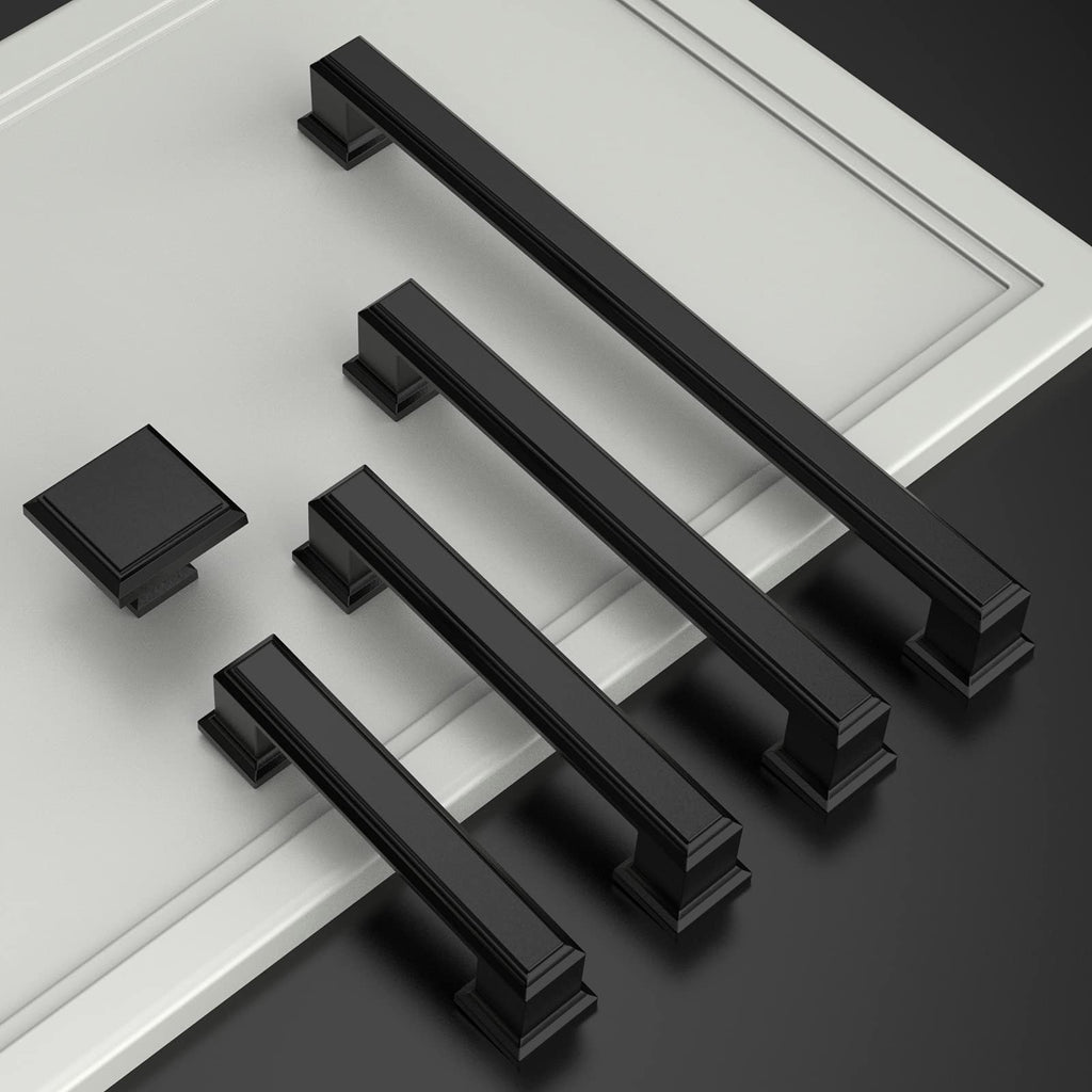 10 Pack Matte Black Cabinet Pulls 10"