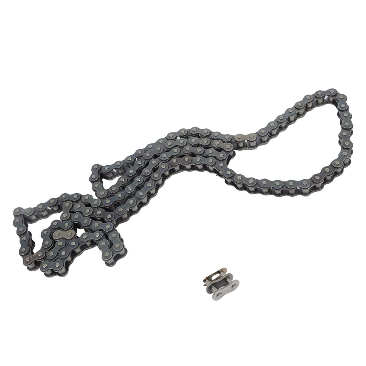 80 Roller Chain Heavy Duty 10FT Chain Comes with Connector 1 Additional Connector Carbon Steel