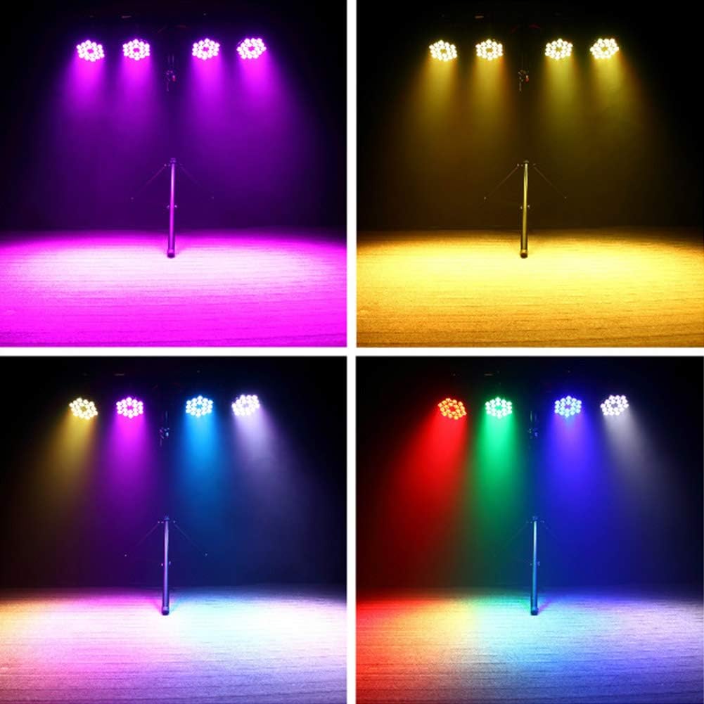 Par Lights LED Stage Lights, U`King 12Wx18 RGBW Uplight Stage Lighting Effect by DMX and Sound Activated Control Wash