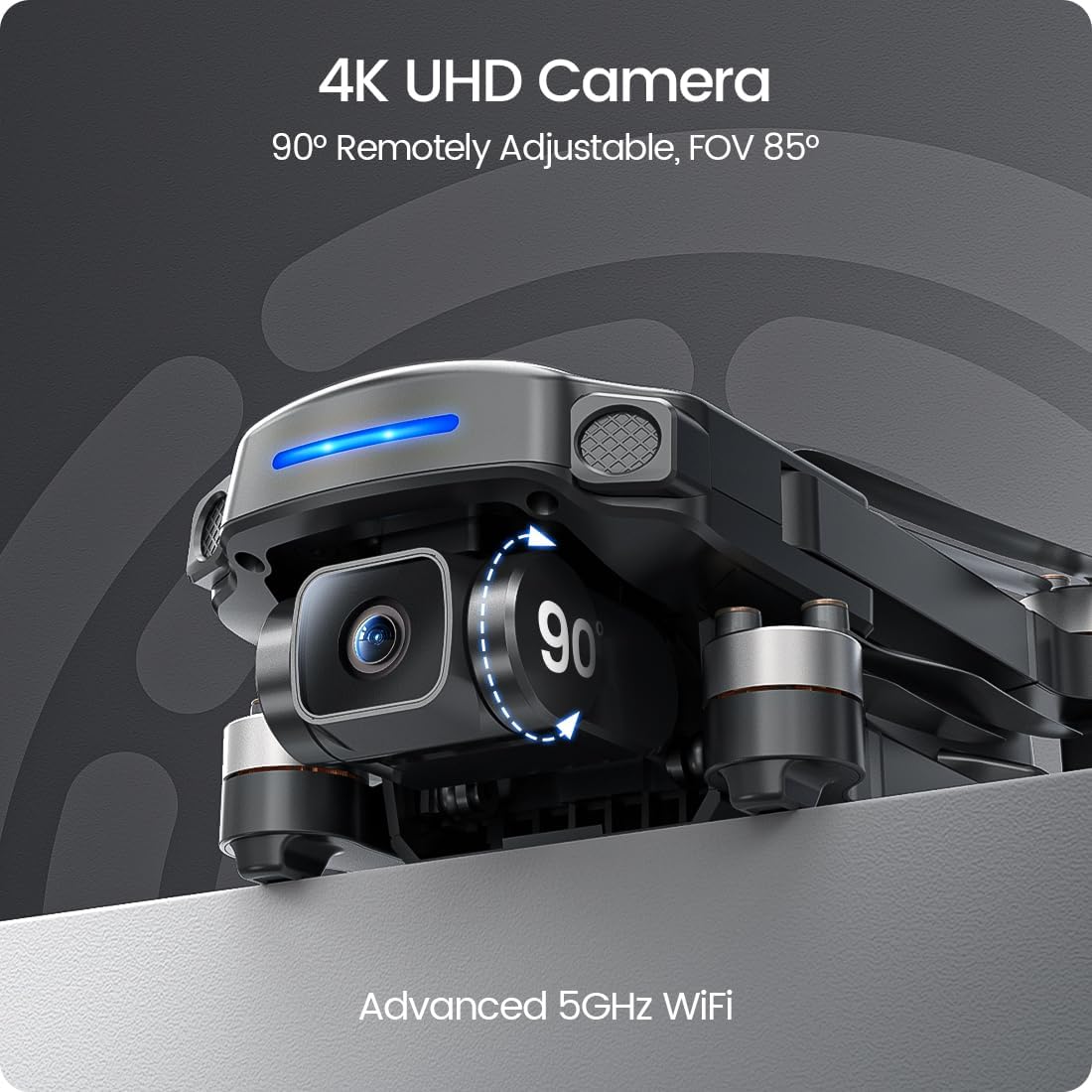 GPS Drone with 4K UHD Camera for Adults Beginner; HS360S 249g Foldable FPV RC Quadcopter with 10000 Feet Control