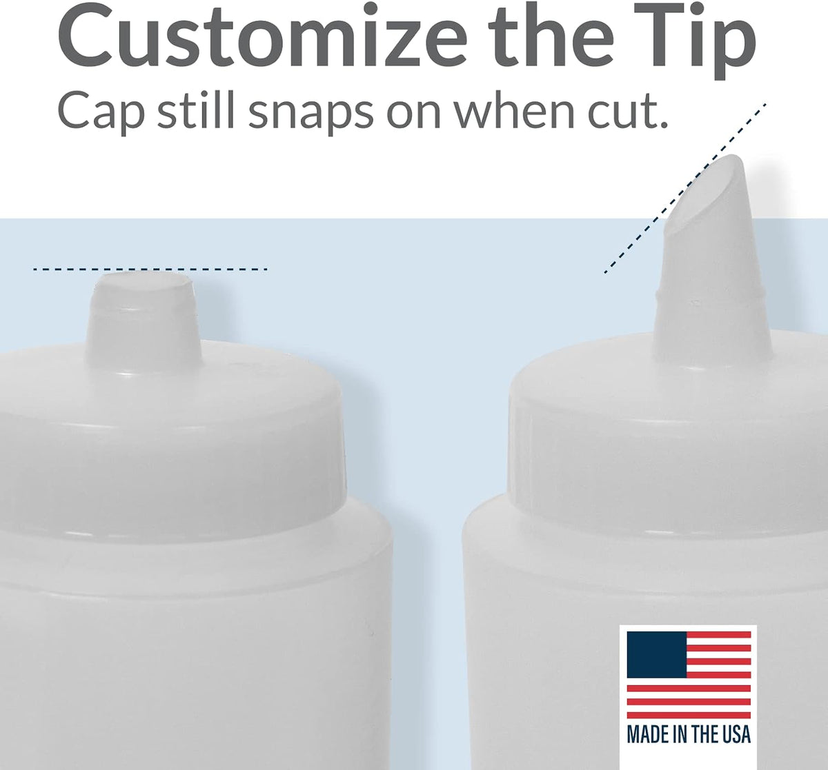 Condiment Squeeze Bottles 16oz Wide Mouth Empty Squeeze Bottle Set with Red Tip Leak Proof, BPA Free - Squeeze