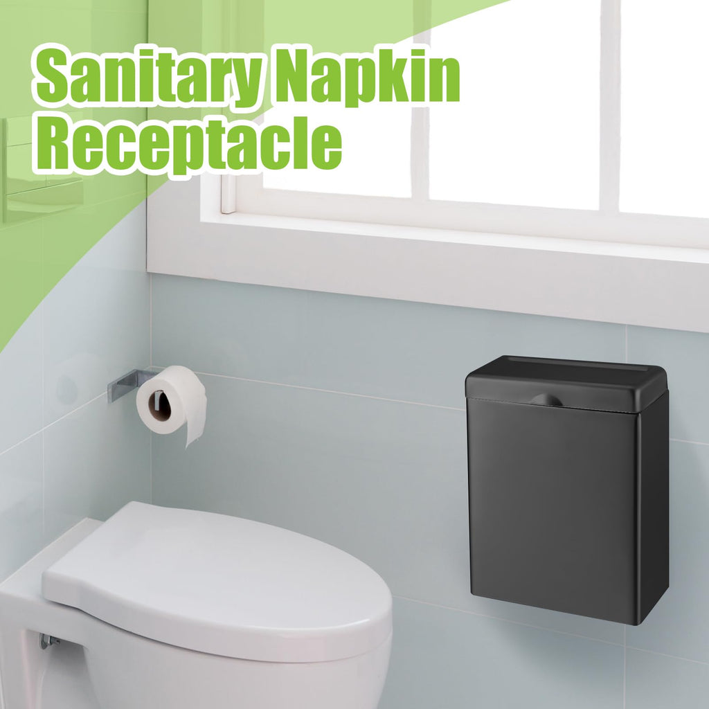 1 Pcs Sanitary Napkin Receptacle Wall Mounted,Black