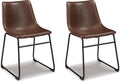 Centiar Mid-Century Dining Chair Set of 2, Brown