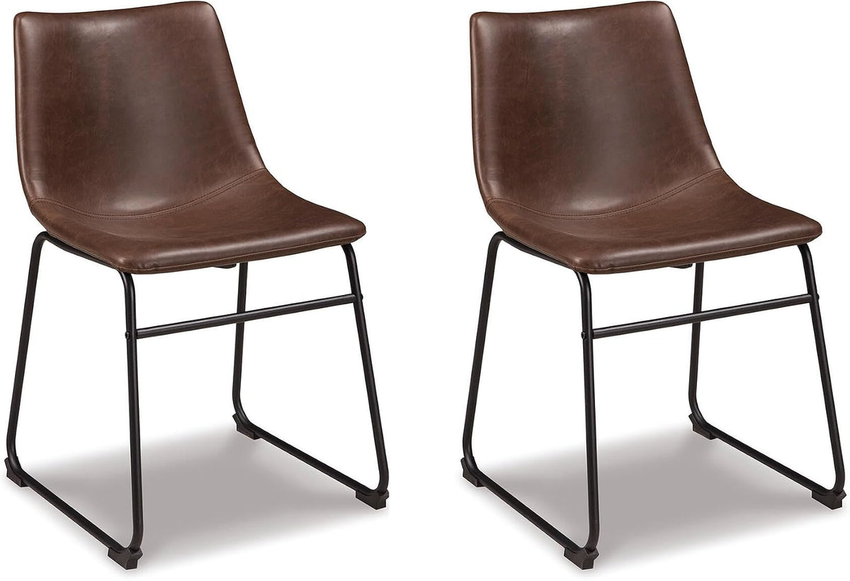 Centiar Mid-Century Dining Chair Set of 2, Brown