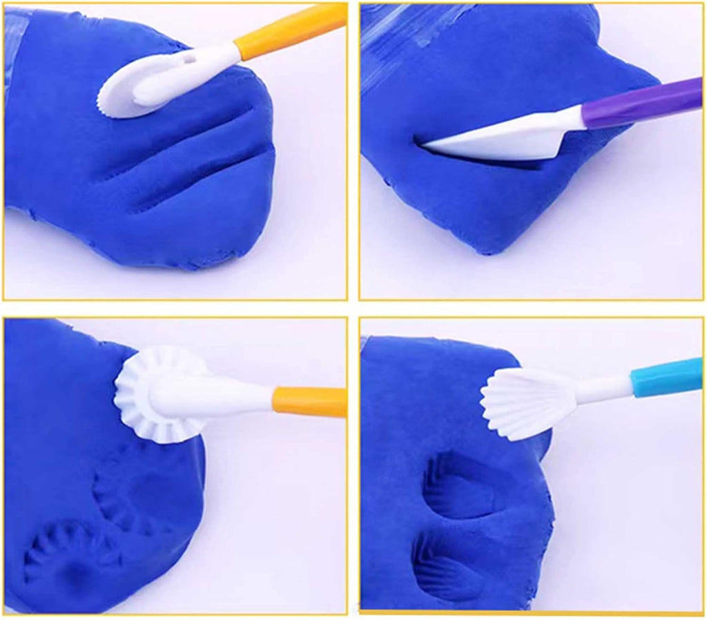 Air Dry Clay Sculpting Tools, Modeling Shaping Embossing for Kids and Adults,Polymer Clay Tools,Pottery Tools Kit 19Pcs