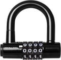 Compact Heavy Duty Weather Resistant Padlock Style U-Lock | Portable, Anti-Theft, Resettable Combination, Keyless