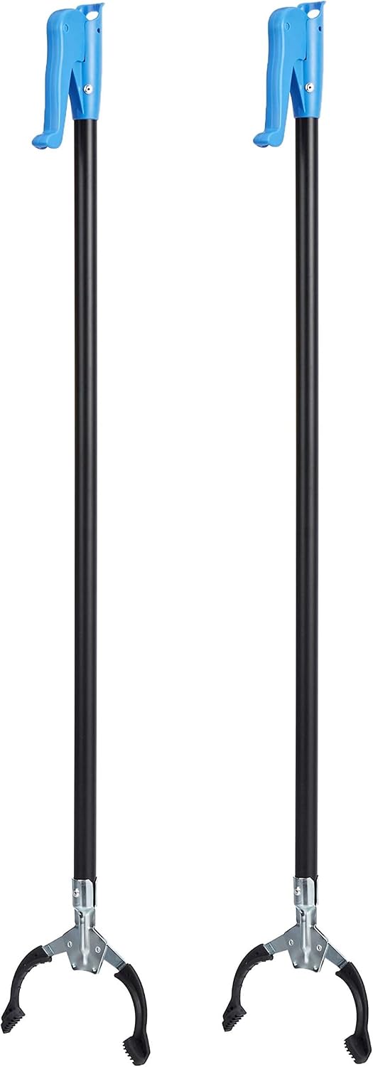 Reacher Grabber Tool for Hard-to-Reach Areas, Sturdy Metal Trash Picker, Indoor & Outdoor Lightweight Pickup Tool