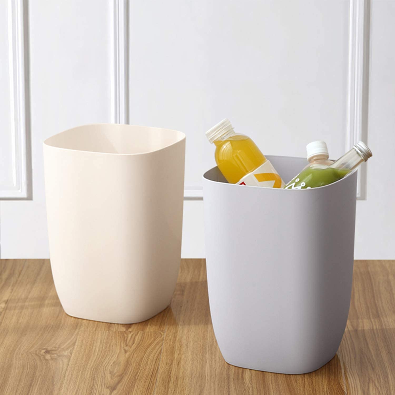 Bathroom Trash Can, Small Garbage Can for Bedroom, Living Room, Kitchen, Slim Cute Plastic Waste Basket for Office