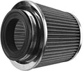 3/3.5/4 Inch Clamp-On Cone Air Intake Filter Kit, Silver
