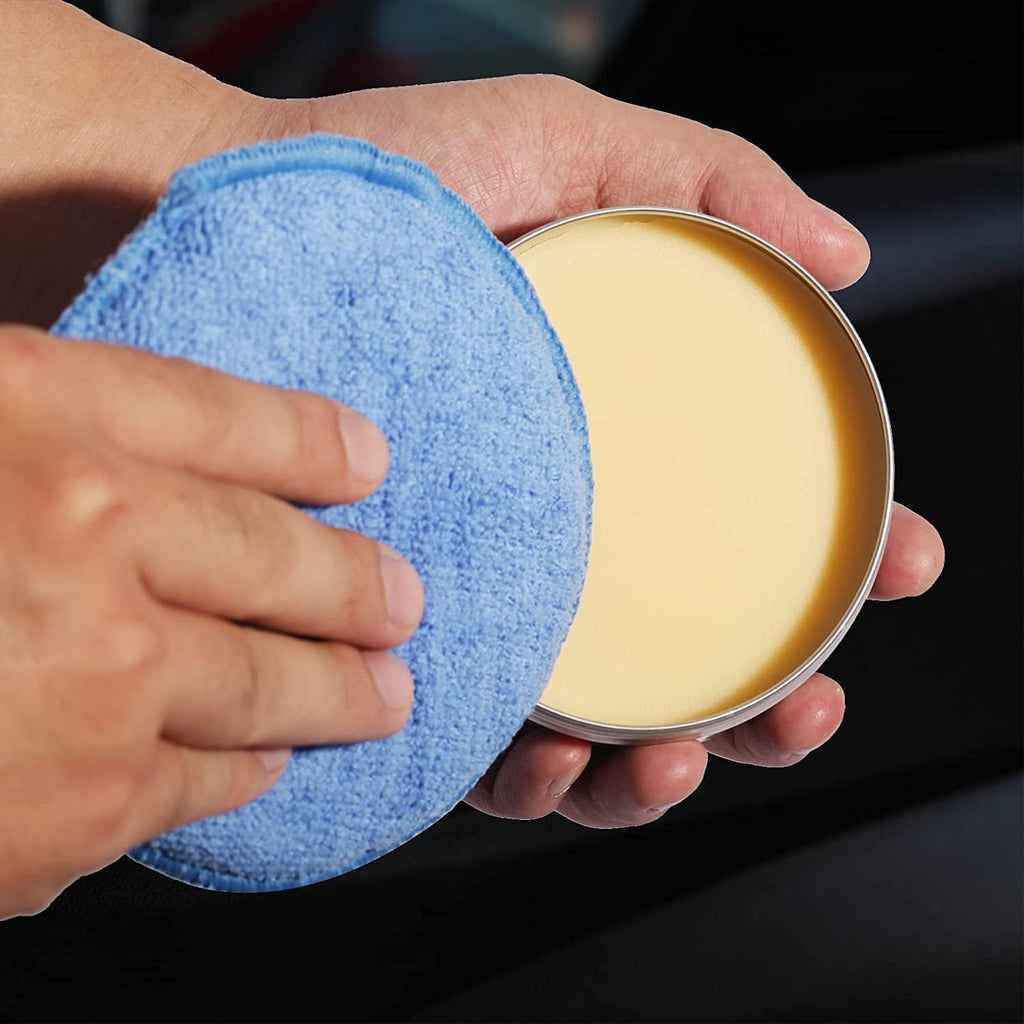 Microfiber Wax Applicator Pads, Car Wax Applicator, Buffing & Detail Polishing Foam Pads for Car Cleaning and Fine