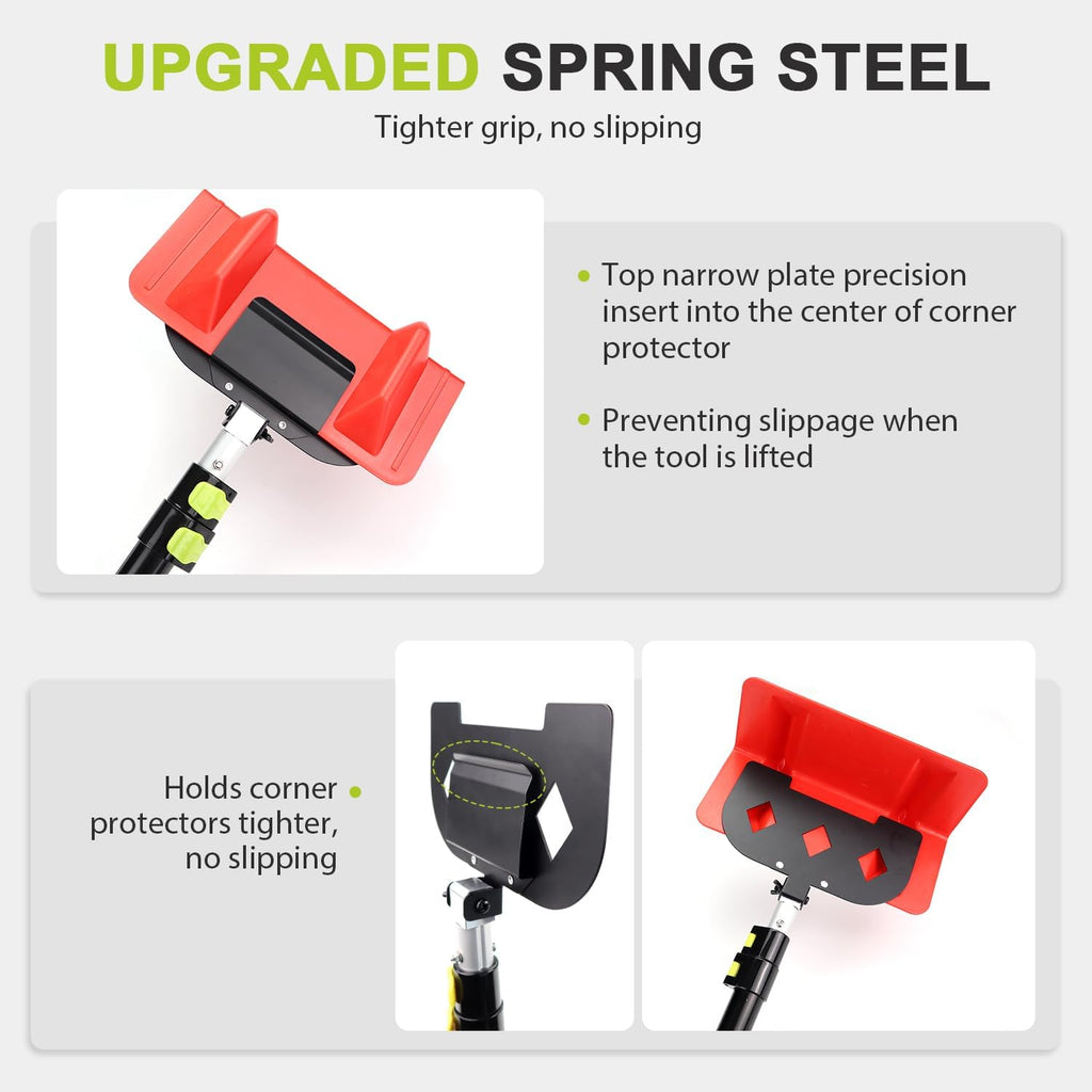 8 Foot Extension Handle for Board Corner Protector, Foldable Cargo Load Corner Protector V Edge Guards Handle