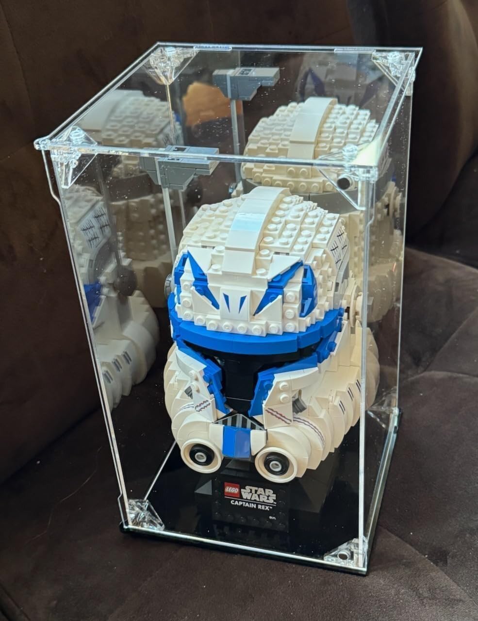Acrylic Display Case Clear Action Figure Display Case with Mirrored Back, Dustproof Protection Display Box