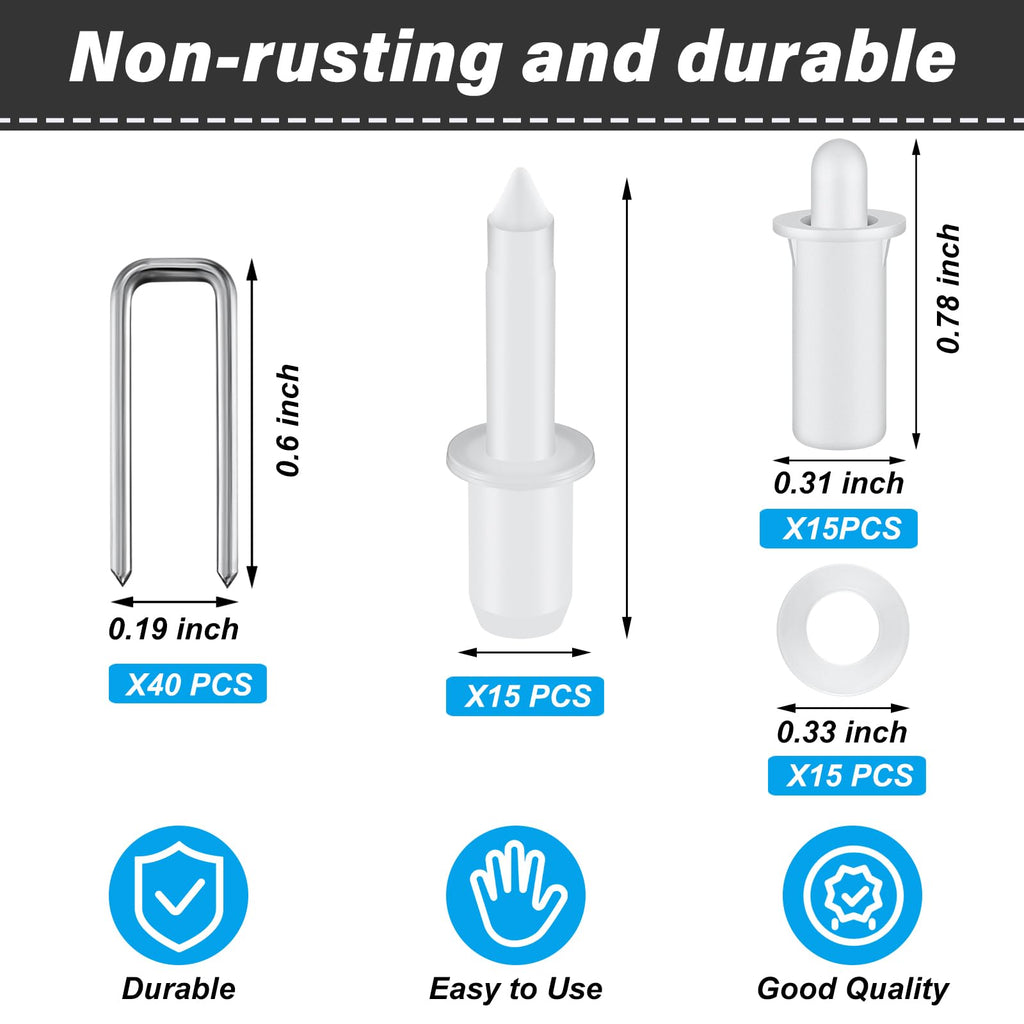 Jetec 85 Pieces Plantation Shutter Repair Staples Pins,Basic Size