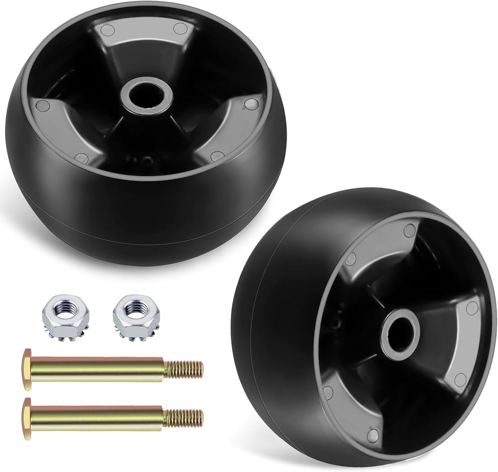 2026 Upgraded 734-04155 Deck Wheel Kit for Cub Cadet Craftsman MTD 734-04155 Troy Bilt 938-3056 Toro 112-0677 Cub Cadet Parts, 2 Pack 5" Mower Deck Wheels Kit with Bolts & Locknuts by Techecook