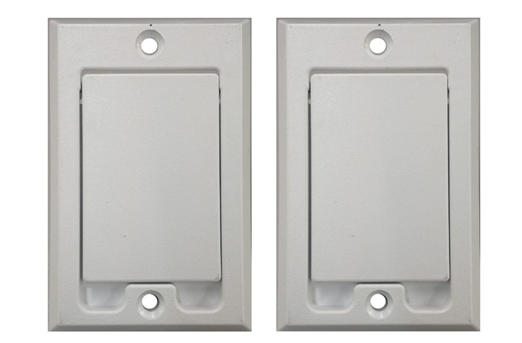Central Vacuum Square Door Inlet Wall Plate White Compatible with Nutone Beam VacuFlow (2)
