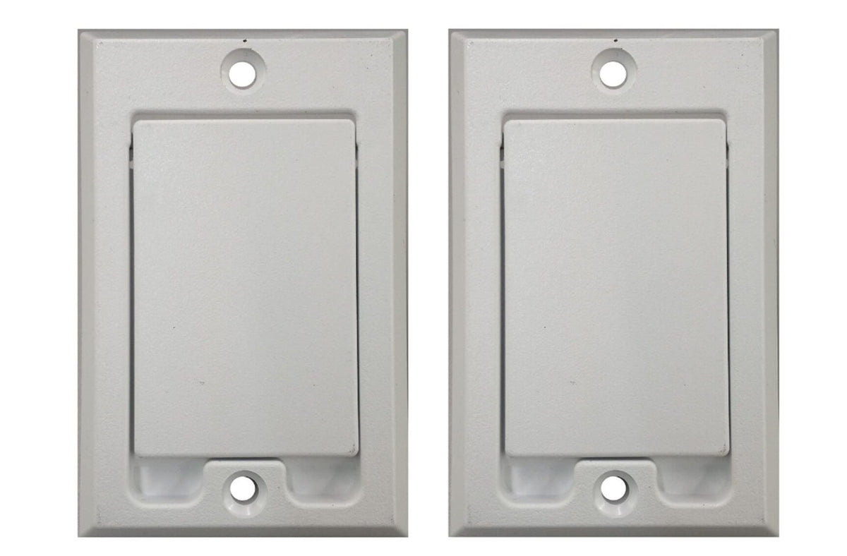 Central Vacuum Square Door Inlet Wall Plate White Compatible with Nutone Beam VacuFlow (2)