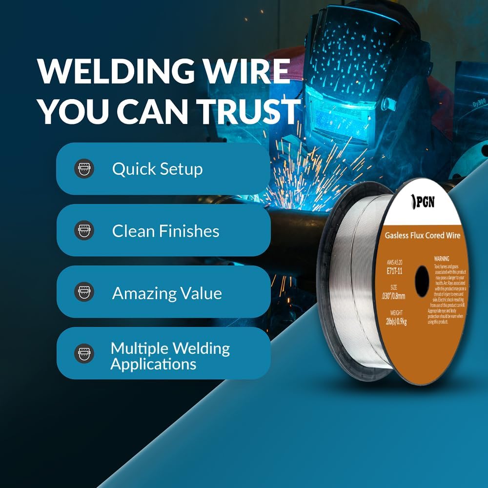 PGN E71T-11 .030" (2 Pack) Gasless Flux Core Welding Wire 2 lb