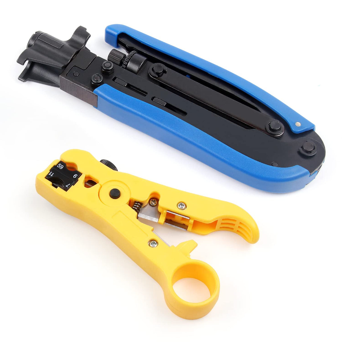 Knoweasy Coaxial Compression Tool Kit with Coax Cable Crimper