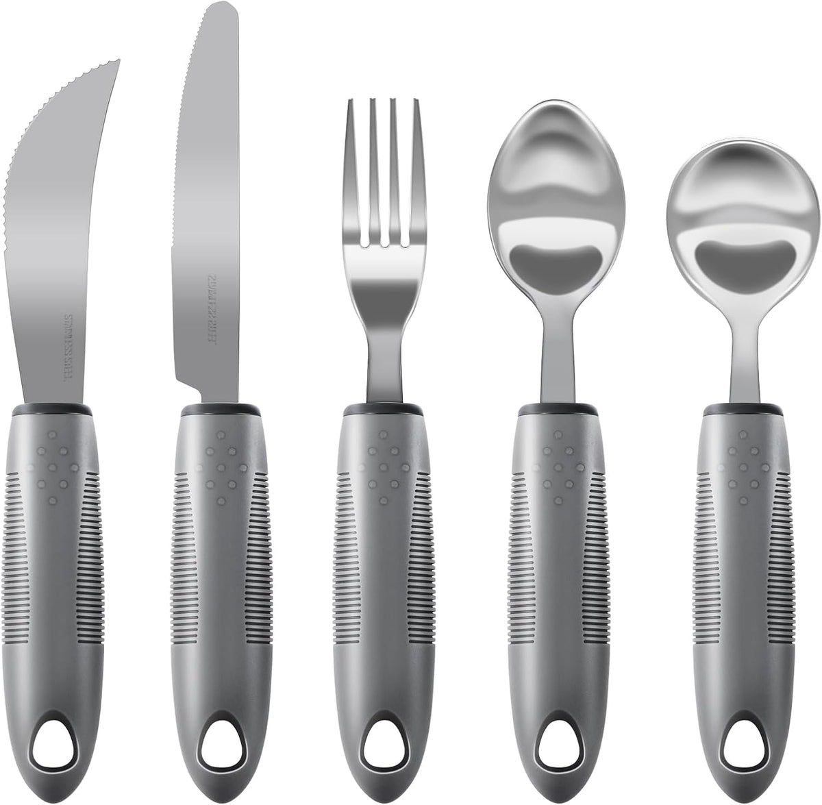 Adaptive Utensils, Weighted Utensils for Hand Tremors, Utensils for Parkinsons Patients,Elderly,Arthritis,Weak Hand