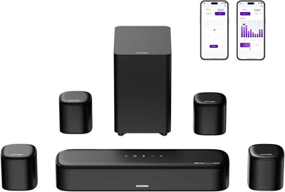 7.1ch Surround Sound System for TV with Dolby Atmos, Aura A60 Pro | 4 Surround Speakers, Subwoofer for Home Theater