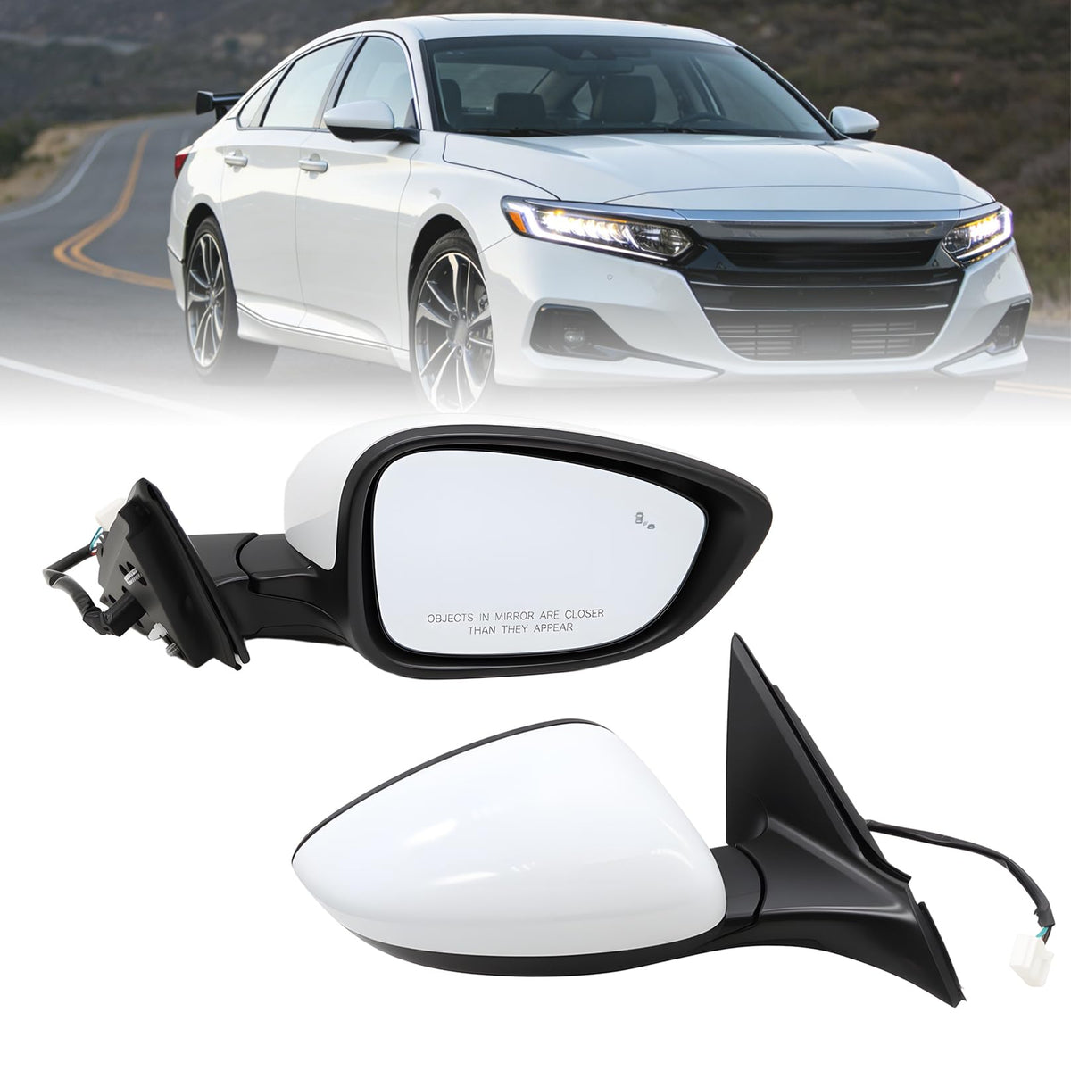 OsyphereX Right Side Mirror Assembly Compatible with Accord 2018-2022 7Pins