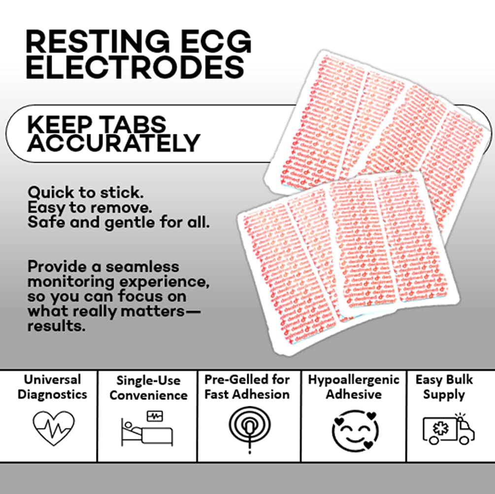 Resting ECG Electrodes - Self Adhesive for EKG, 1000 Count