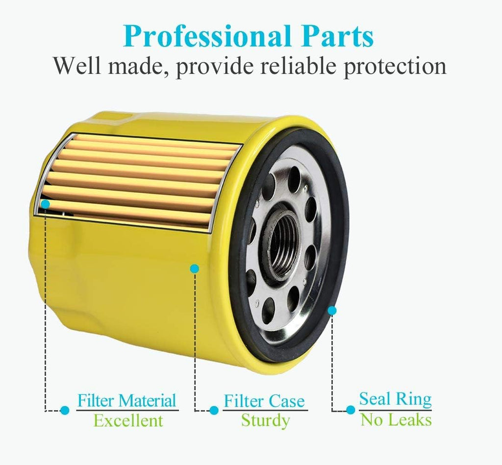 HOODELL 4 Pack 52 050 02-S Oil Filter Fits Kohler Engine, Professional 52 050 02 5205002S 52 050 02-S1 , Extra Capacity Lawn Mower Oil Filter