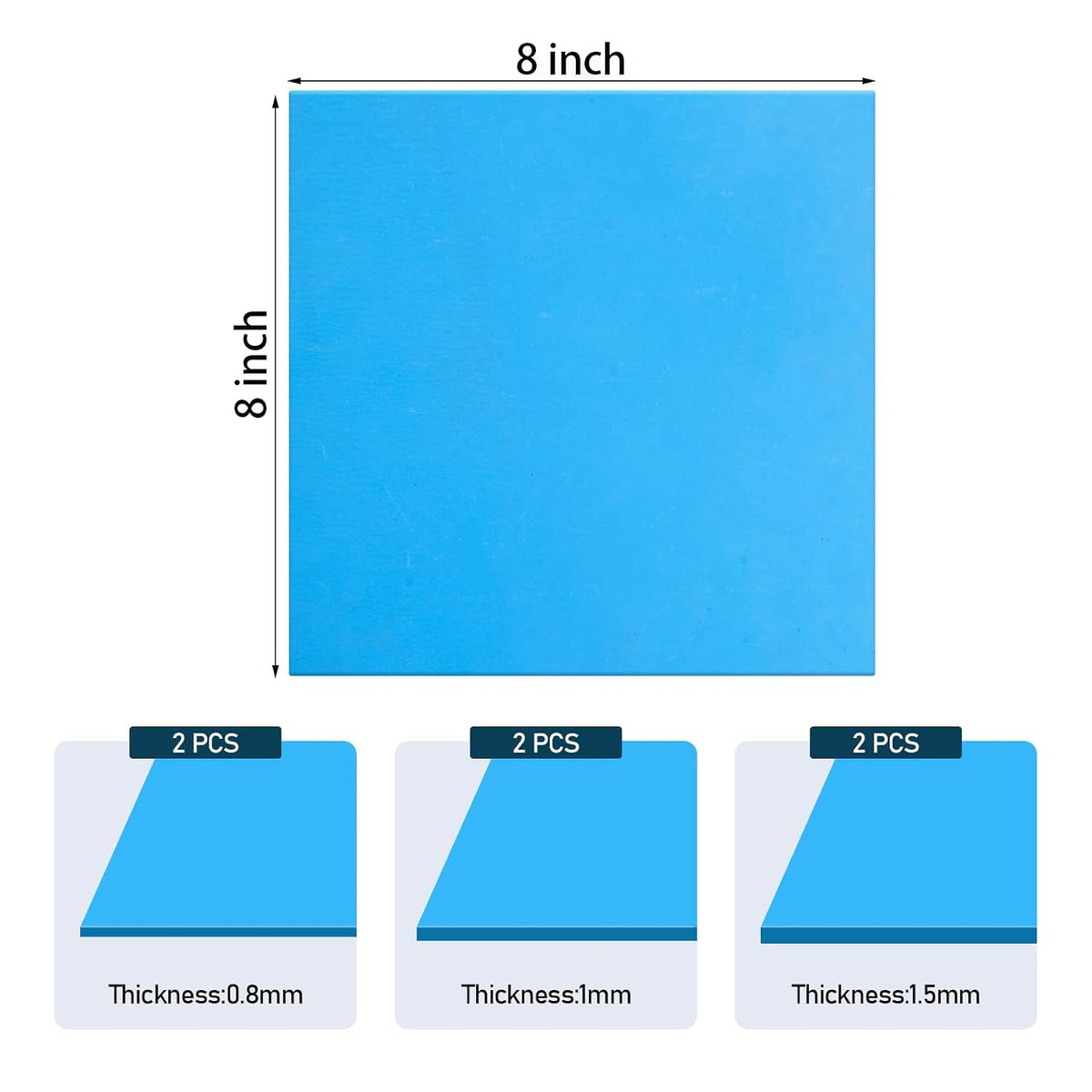 6 Pieces Non-Asbestos Gasket Sheets - 8x8 Inch