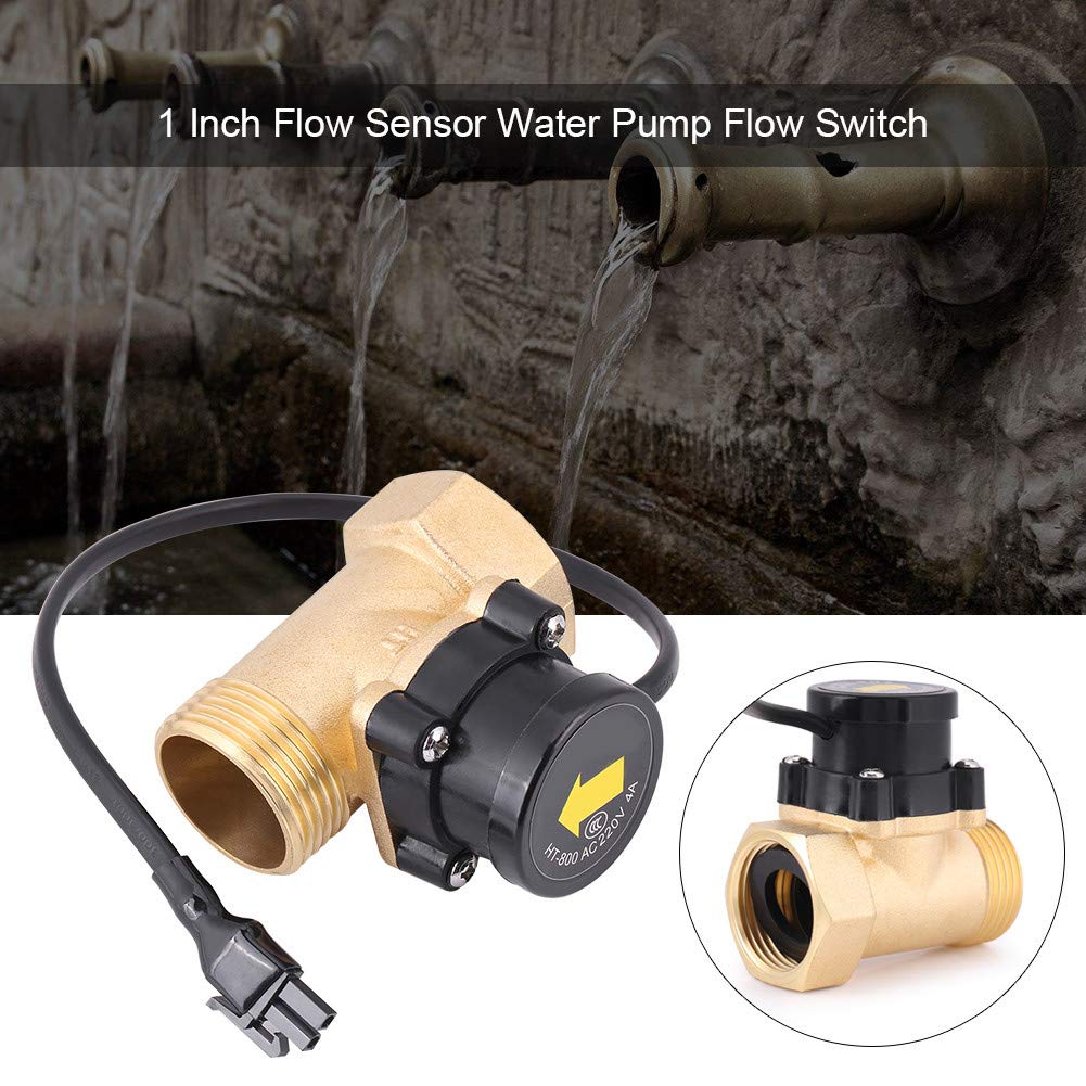 Jeanoko 1 Inch Switch Water Switch HT-800 G1 Thread 220V Sensor Automatic High Temperature Control Switch for Low Pressure Ignition Male Thread