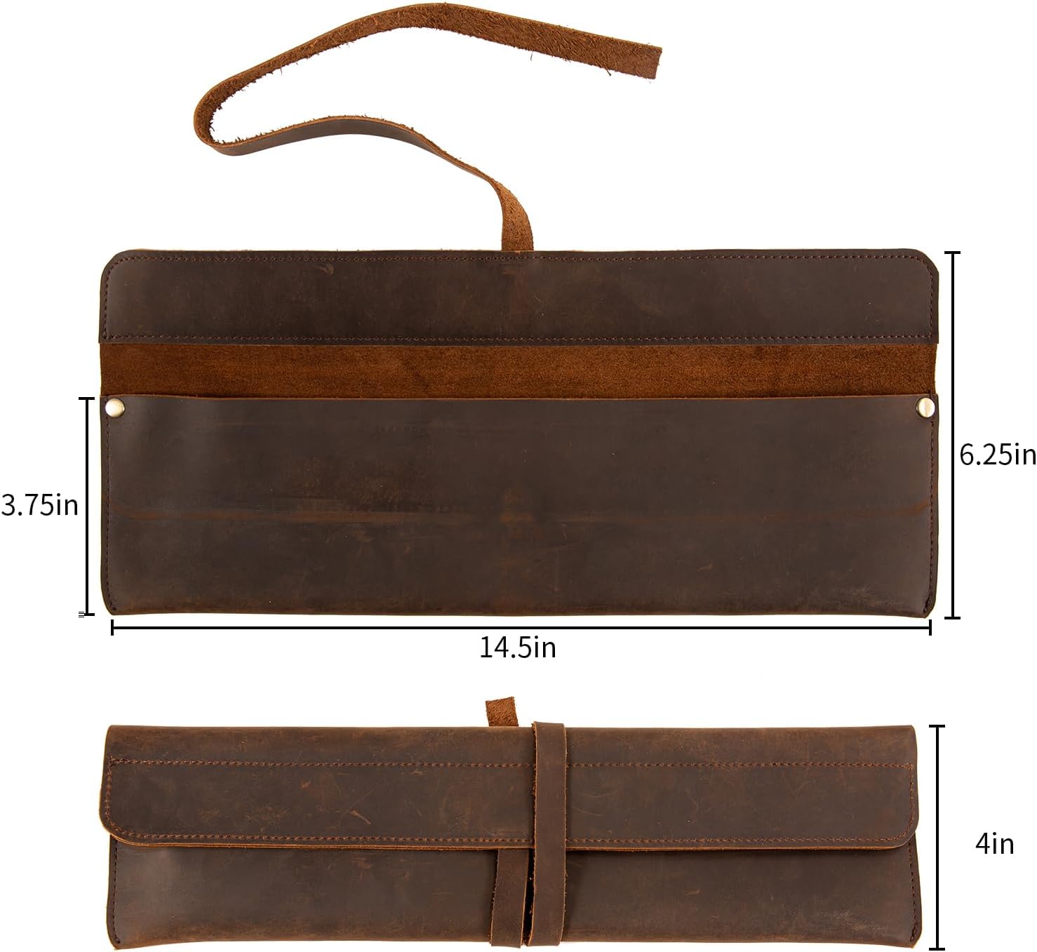 Leather Chef Knife Sheath,Single Chef Knife Case Bag Roll for Traval,Sheaths for Chef's Kitchen knives,Tool Organizer
