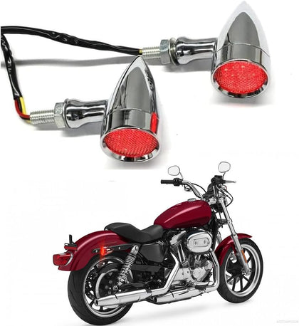 LED Turn Signals Front Rear 15 LED Motorcycle Lights Super Bright Bulbs Compatible With Harley Honda Yamaha Suzuki