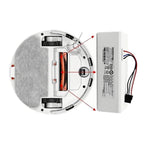 NSFGHE 14.4V/2600mAh-12800mAh Robot Battery P1904-4S1P-MM.Compatible for Mijia Mi Vacuum Cleaner Sweeping Mopping Robot Replacement Battery G1 1C(9800mAh 1Pcs)