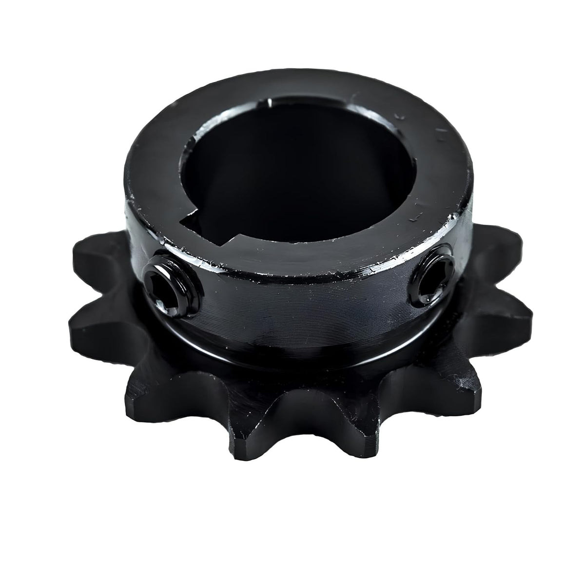 Jeremywell #40 Roller Chain Sprocket, 12 Tooth B-Hub, 1" Bore, Hardened Steel