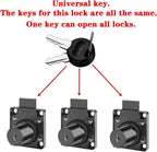 Cabinet Drawer Lock Furniture Locker Lock【Keyed Alike】 All Keys for This Product are Universal. (Hole Diameter