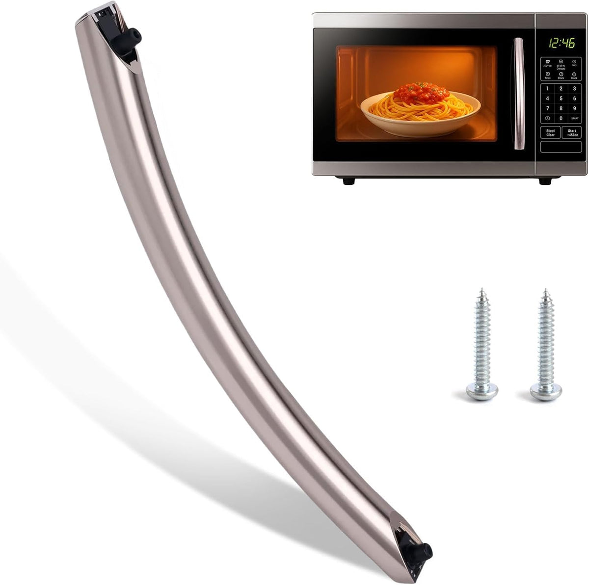 2026 Upgraded ME16A4021AS Microwave Door Handle for Samsung, Silver