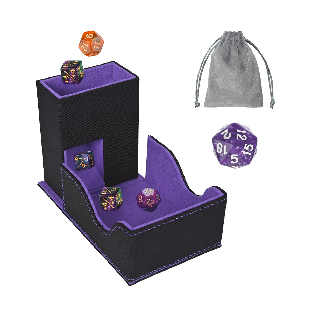 Dice Tower and Tray,Foldable Portable Dice Rolling Tower,Dice Roller Accessory,Classic Board