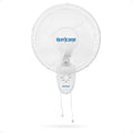 Supreme Oscillating Wall Fan, 3 Speeds, White - 16in