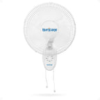 Supreme Oscillating Wall Fan, 3 Speeds, White - 16in